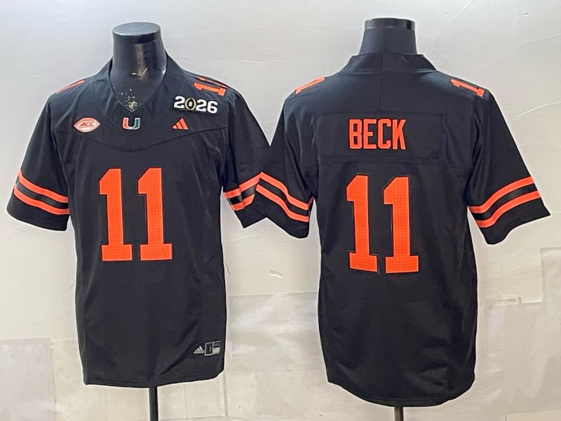 Miami Hurricanes Throwback Vapor Limited Jersey -   - All Stitched Carson Beck  # 11