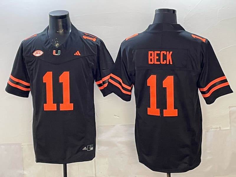Miami Hurricanes Throwback Vapor Limited Jersey -   - All Stitched Carson Beck  #11