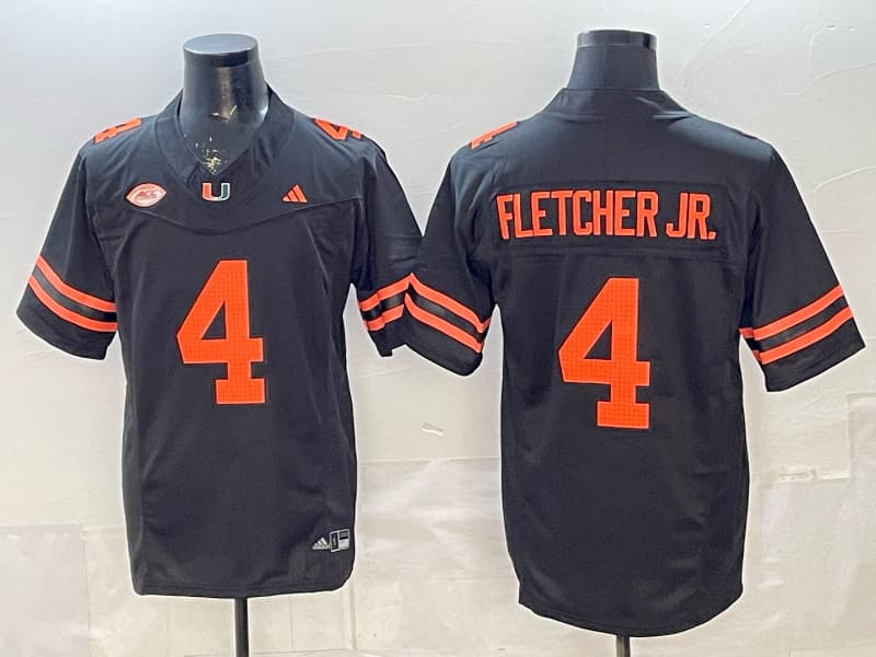 Miami Hurricanes Throwback Vapor Limited Jersey -  - All Stitched Mark Fletcher Jr.     4