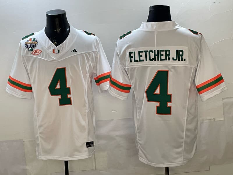 Miami Hurricanes Throwback Vapor Limited Jersey -  - All Stitched Mark Fletcher Jr. #4