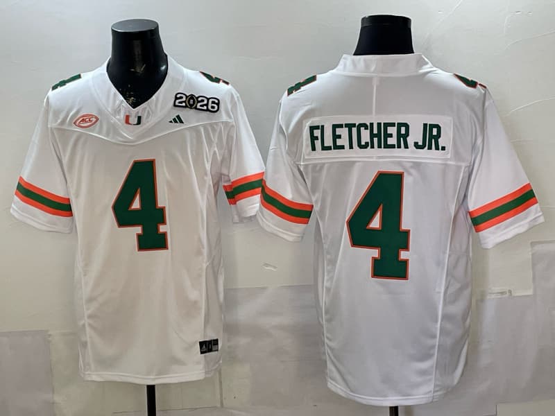 Miami Hurricanes Throwback Vapor Limited Jersey -  - All Stitched Mark Fletcher Jr.  4