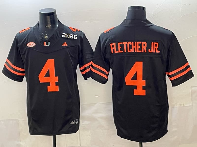 Miami Hurricanes Throwback Vapor Limited Jersey -  - All Stitched Mark Fletcher Jr.#   4