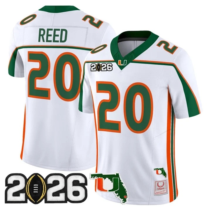 Miami Hurricanes Throwback Vapor Limited Jersey - 2026 CFP Final & Florida Patch - All Stitched Ed Reed 20