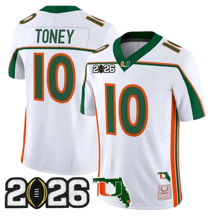 Miami Hurricanes Throwback Vapor Limited Jersey - 2026 CFP Final & Florida Patch - All Stitched Malachi Toney  10