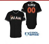 Miami Marlins 2012 FLAYER #00 Black Home Cool Base Jerseys