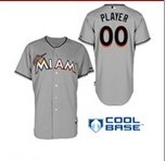 Miami Marlins 2012 FLAYER #00 gray Home Cool Base Jerseys