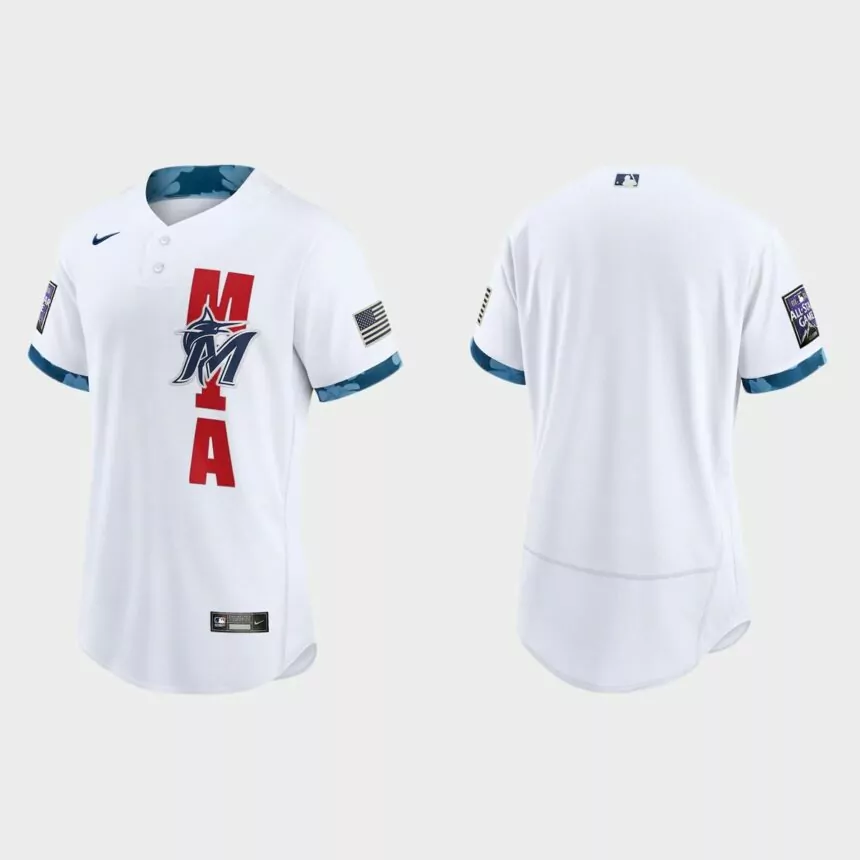 Miami Marlins 2021 MLB All-Star Game Authentic Jersey – White