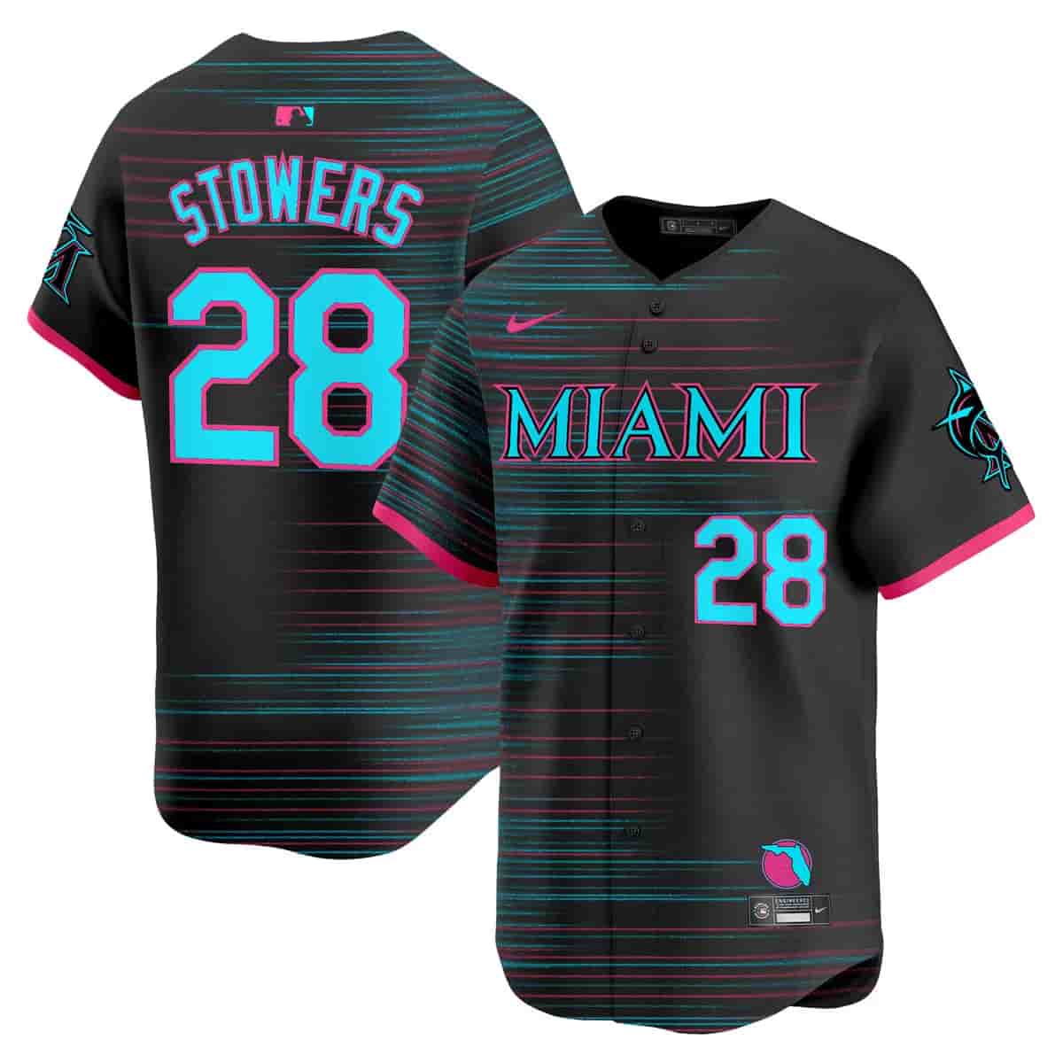 Miami Marlins 2025 City Connect Vapor Premier Limited Jersey - All Stitched Kyle Stowers