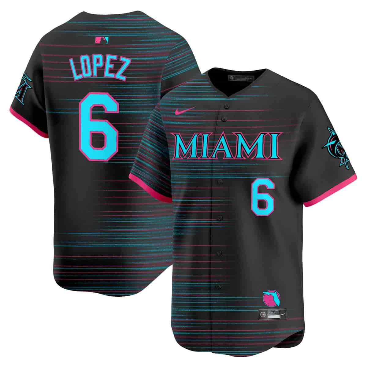 Miami Marlins 2025 City Connect Vapor Premier Limited Jersey - All Stitched Otto Lopez