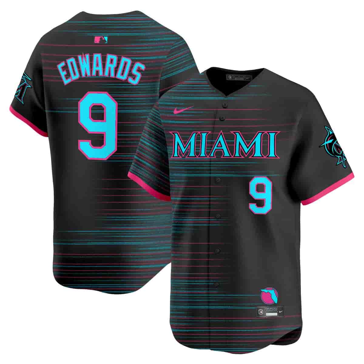 Miami Marlins 2025 City Connect Vapor Premier Limited Jersey - All Stitched Xavier Edwards