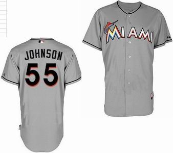 Miami Marlins 55 Josh Johnson Gray Jerseys