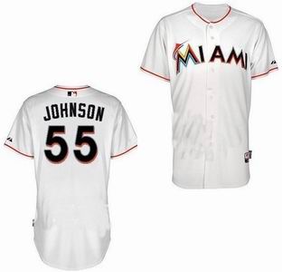Miami Marlins 55 Josh Johnson white Jerseys
