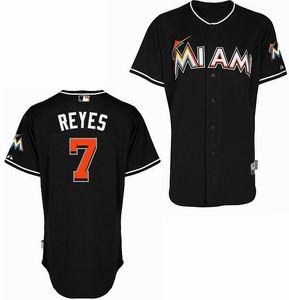 Miami Marlins 7 Jose Reyes black Cool Base Jersey
