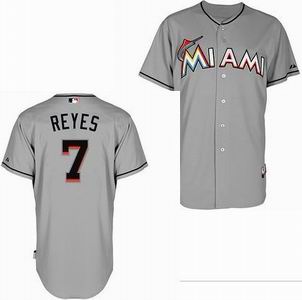 Miami Marlins 7 Jose Reyes grey Cool Base Jersey