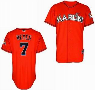 Miami Marlins 7 Jose Reyes red Cool Base Jersey