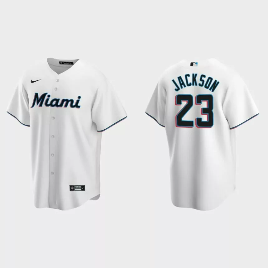 Miami Marlins Alex Jackson Replica Home Jersey – White