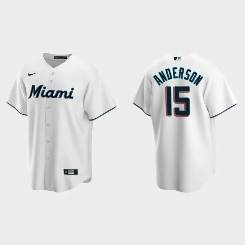 Miami Marlins Brian Anderson Replica Home Jersey – White