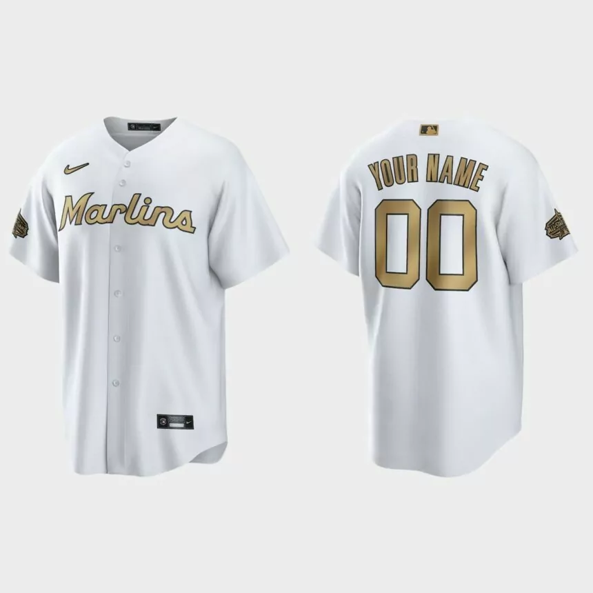 Miami Marlins Custom 2022 MLB All-Star Game Replica Jersey – White
