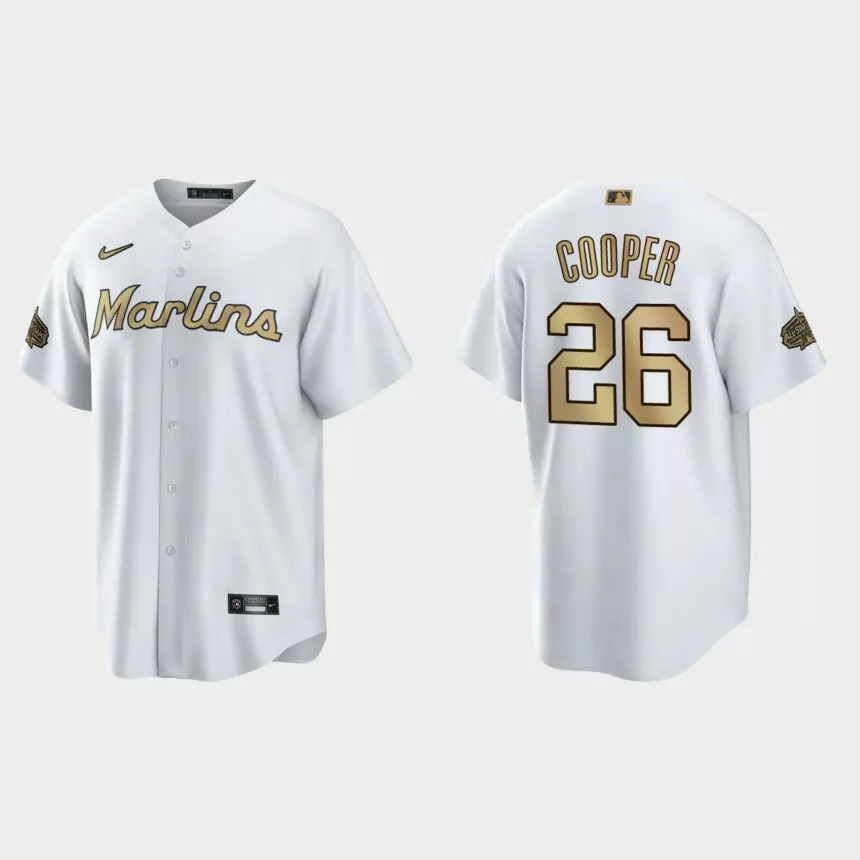 Miami Marlins Garrett Cooper 2022 MLB All-Star Game Replica Jersey – White