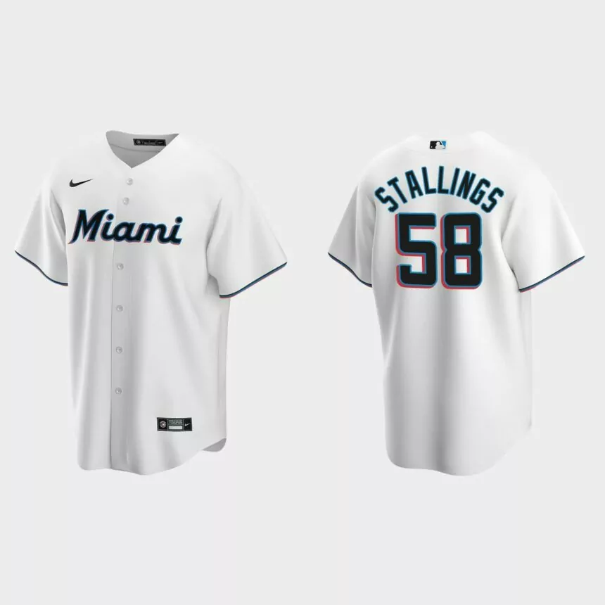 Miami Marlins Jacob Stallings Replica Jersey – White