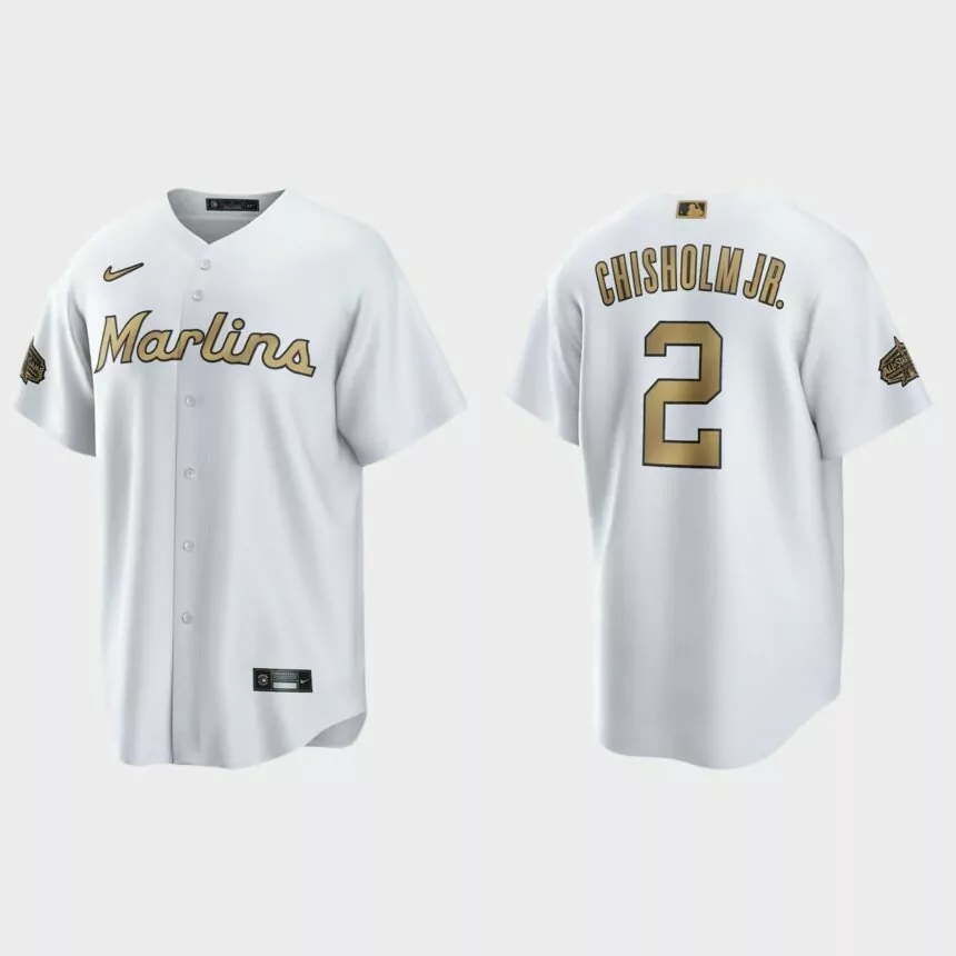 Miami Marlins Jazz Chisholm Jr. 2022 MLB All-Star Game Replica Jersey – White