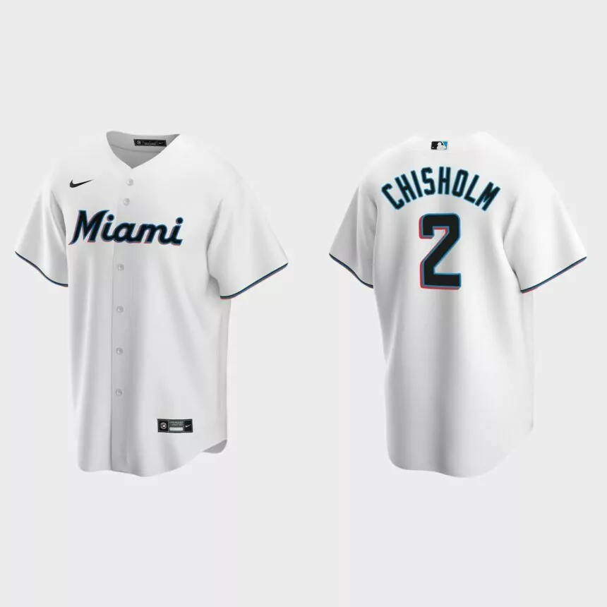 Miami Marlins Jazz Chisholm Replica Home Jersey – White
