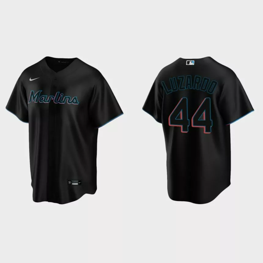 Miami Marlins Jesus Luzardo Replica Alternate Jersey – Black