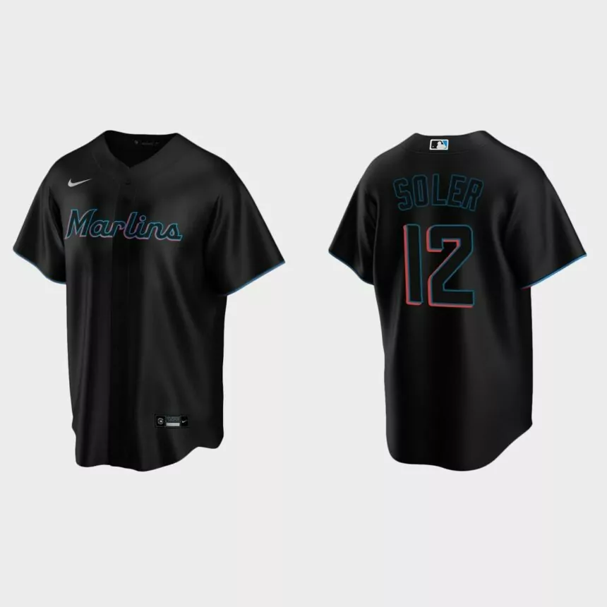 Miami Marlins Jorge Soler Replica Alternate Jersey – Black