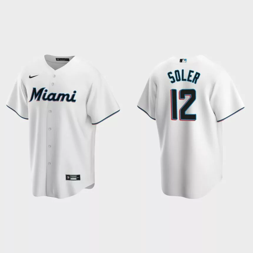 Miami Marlins Jorge Soler Replica Home Jersey – White