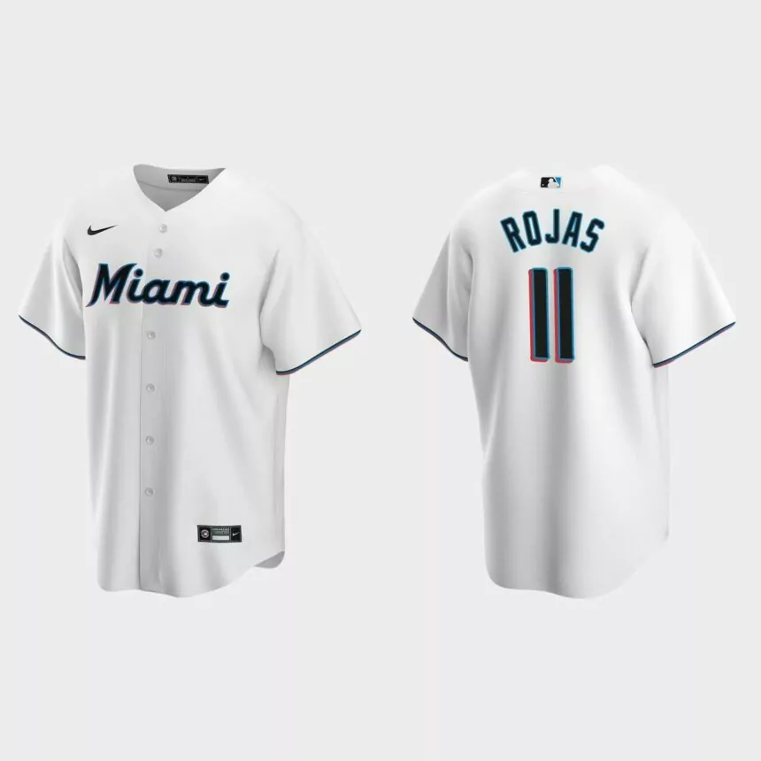 Miami Marlins Miguel Rojas Replica Jersey – White