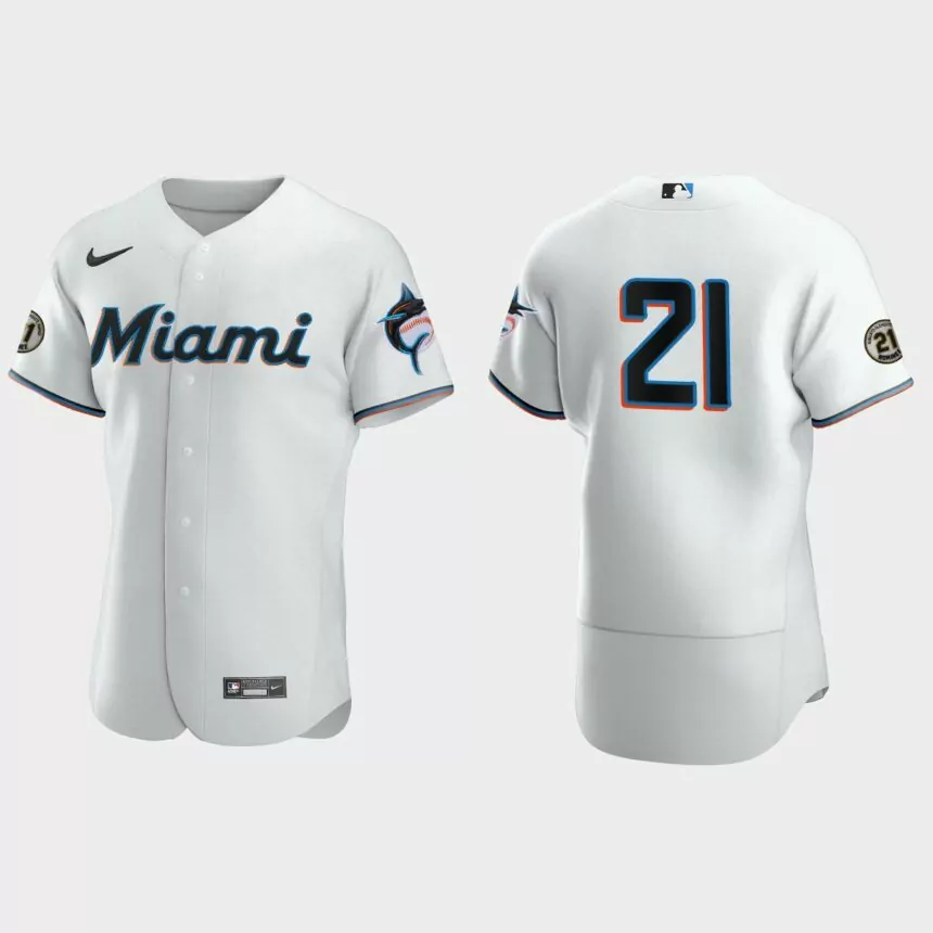 Miami Marlins Roberto Clemente Day Authentic Jersey – White
