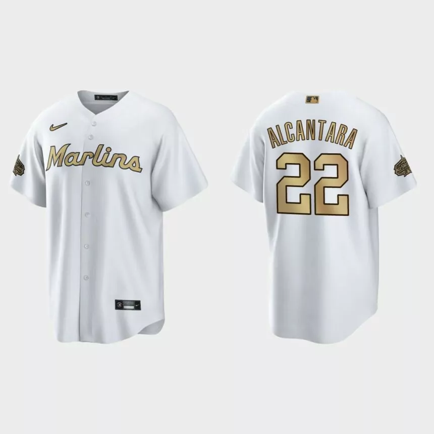 Miami Marlins Sandy Alcantara 2022 MLB All-Star Game Replica Jersey – White