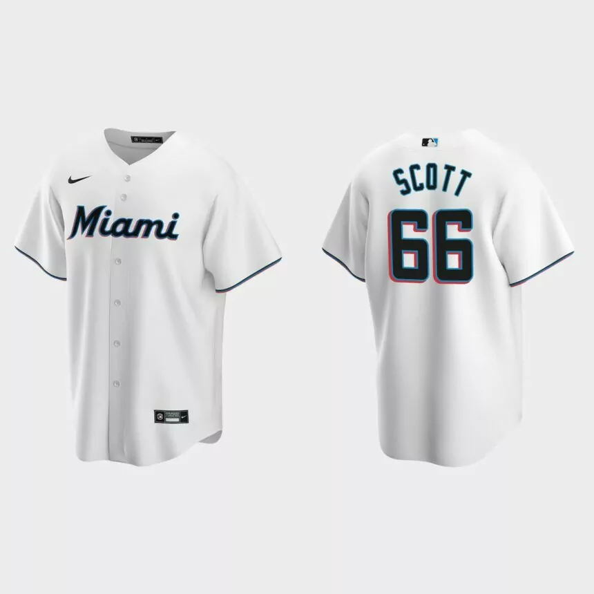 Miami Marlins Tanner Scott Replica Jersey – White