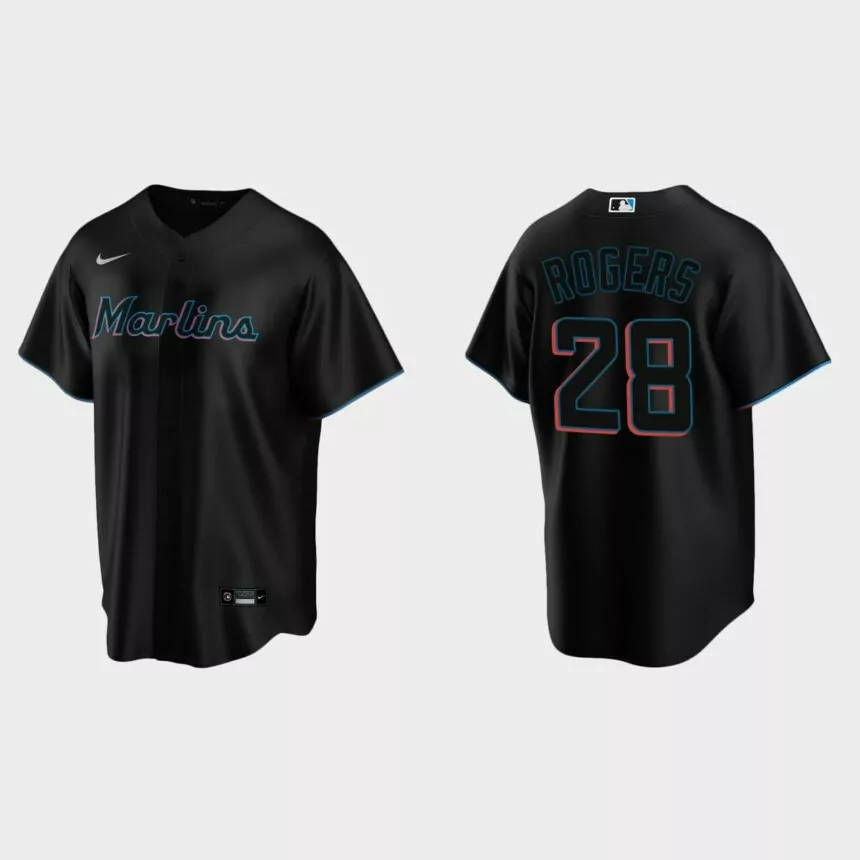 Miami Marlins Trevor Rogers Replica Alternate Jersey – Black