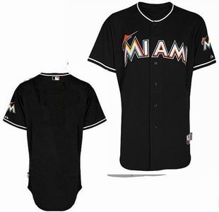 Miami Marlins blank black Cool Base Jersey