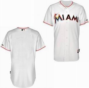 Miami Marlins blank white Cool Base Jersey