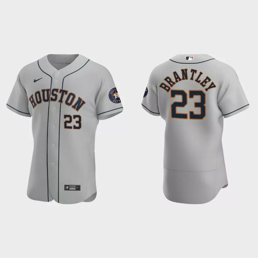 Michael Brantley #23 Houston Astros Authentic Road Jersey – Gray