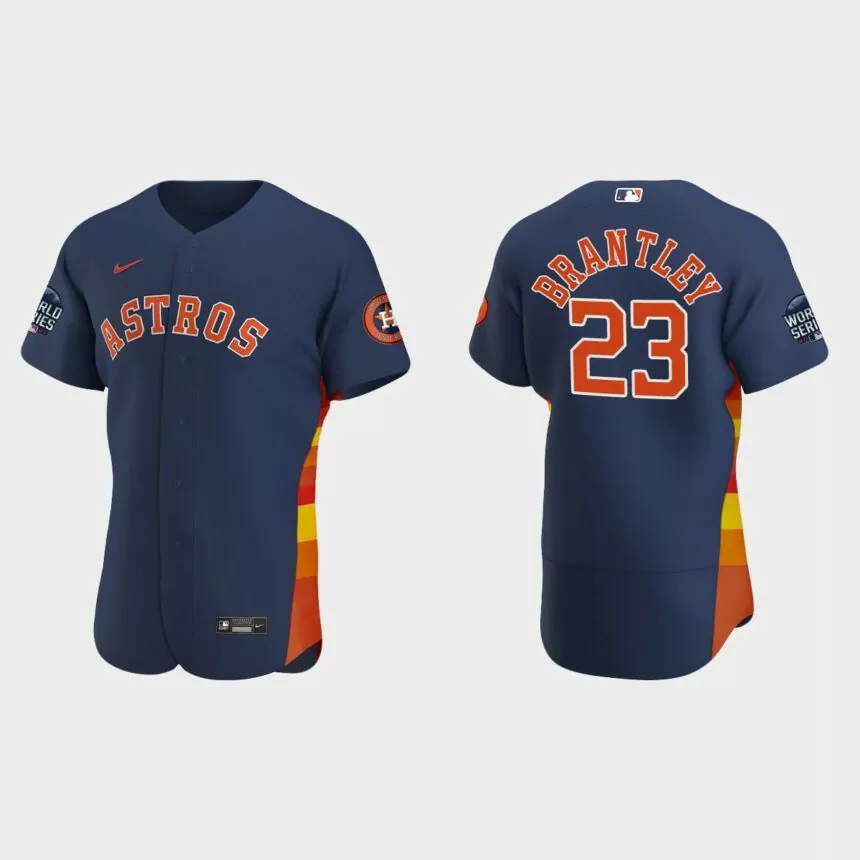 Michael Brantley Houston Astros 2021 World Series Authentic Jersey – Navy