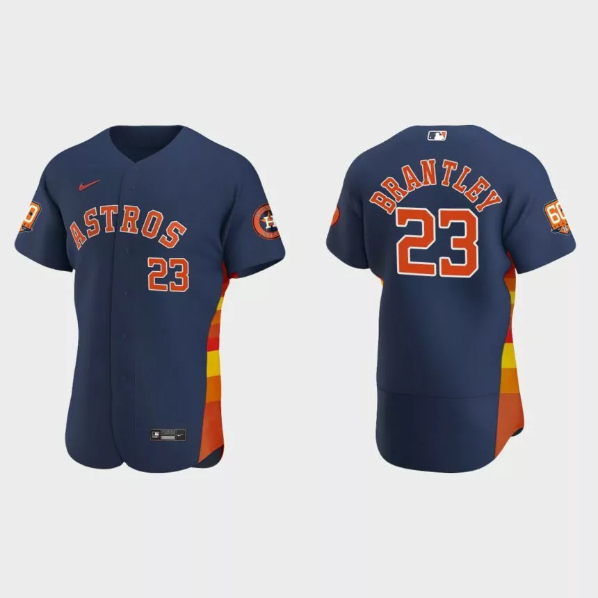 Michael Brantley Houston Astros 60th Anniversary Authentic Jersey – Navy