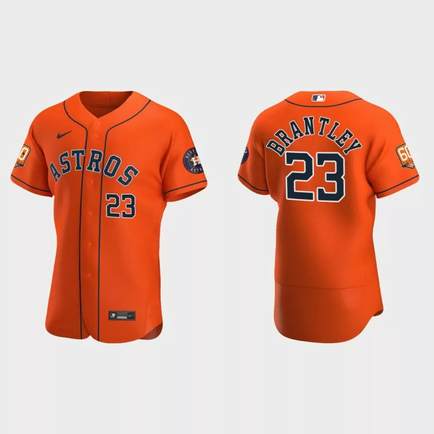 Michael Brantley Houston Astros 60th Anniversary Authentic Jersey – Orange