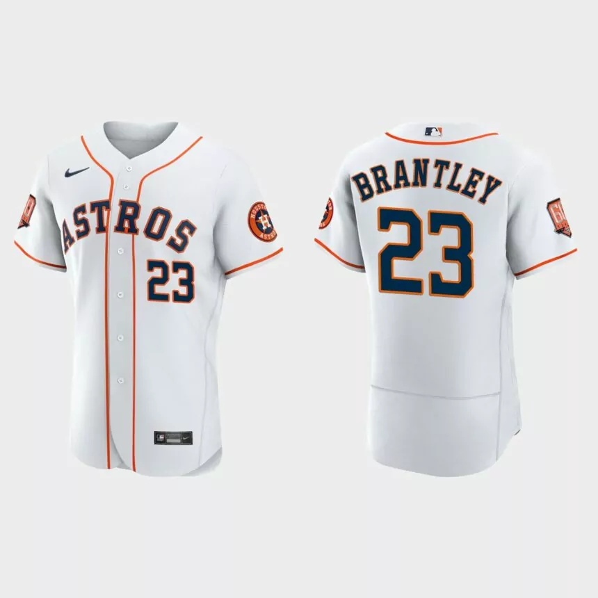 Michael Brantley Houston Astros 60th Anniversary Authentic Jersey – White