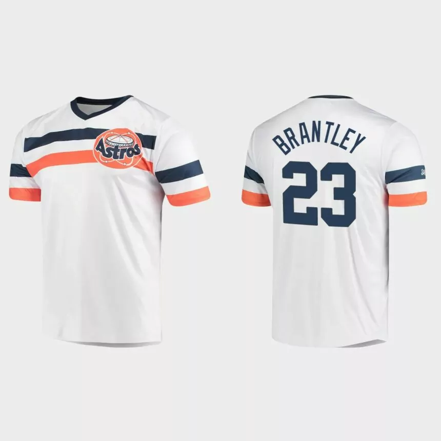 Michael Brantley Houston Astros Cooperstown Collection V-Neck Jersey – White