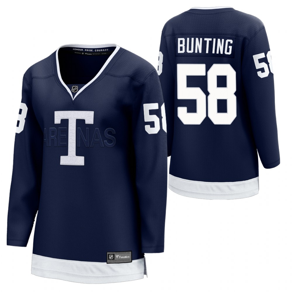 Michael Bunting Toronto Maple Leafs 2022 Heritage Classic Navy Women Jersey