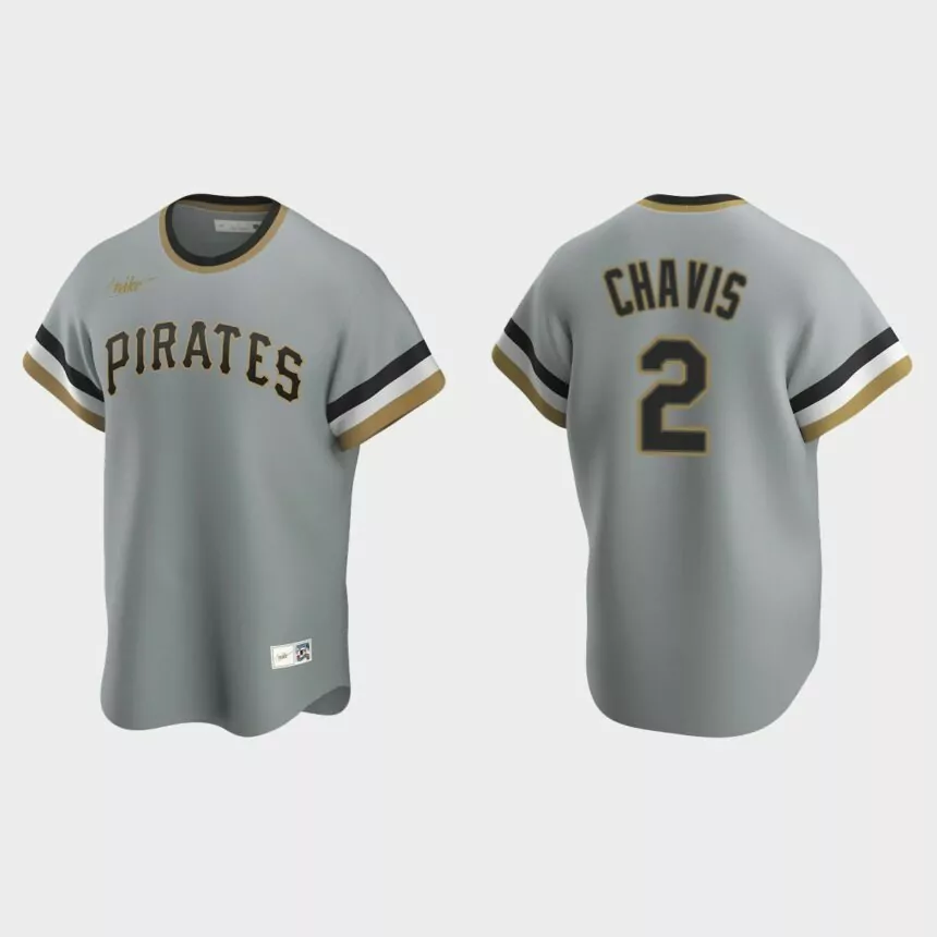 Michael Chavis Pittsburgh Pirates Cooperstown Collection Road Jersey – Gray