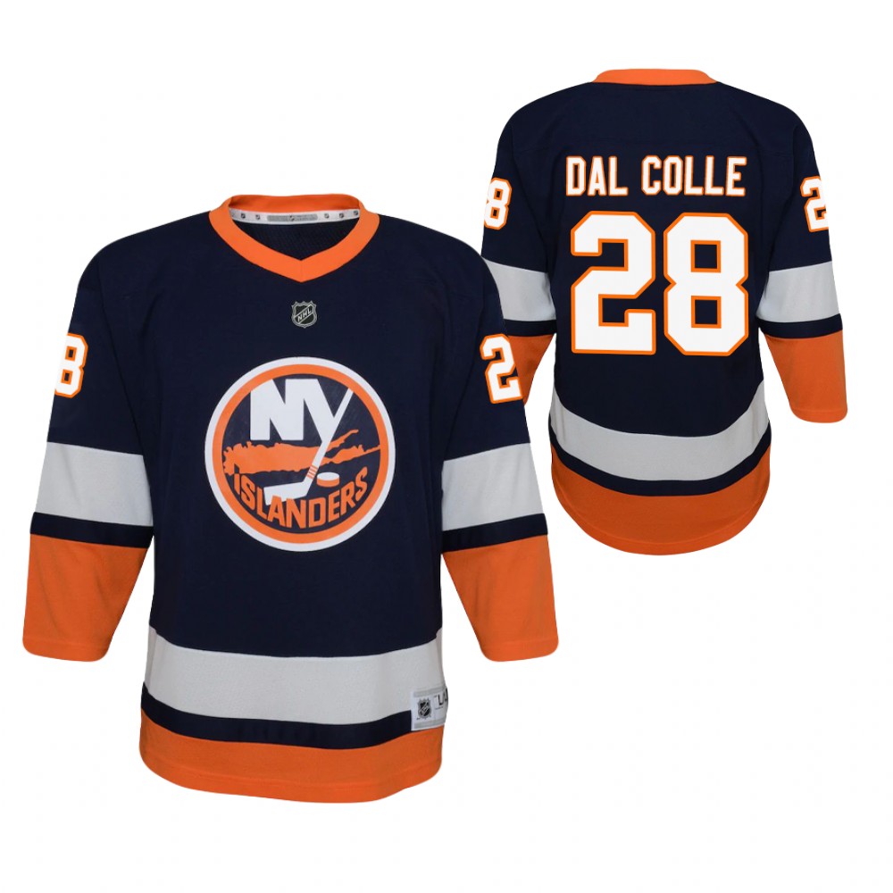 Michael Dal Colle New York Islanders 2021 Reverse Retro Blue Youth Jersey Special Edition