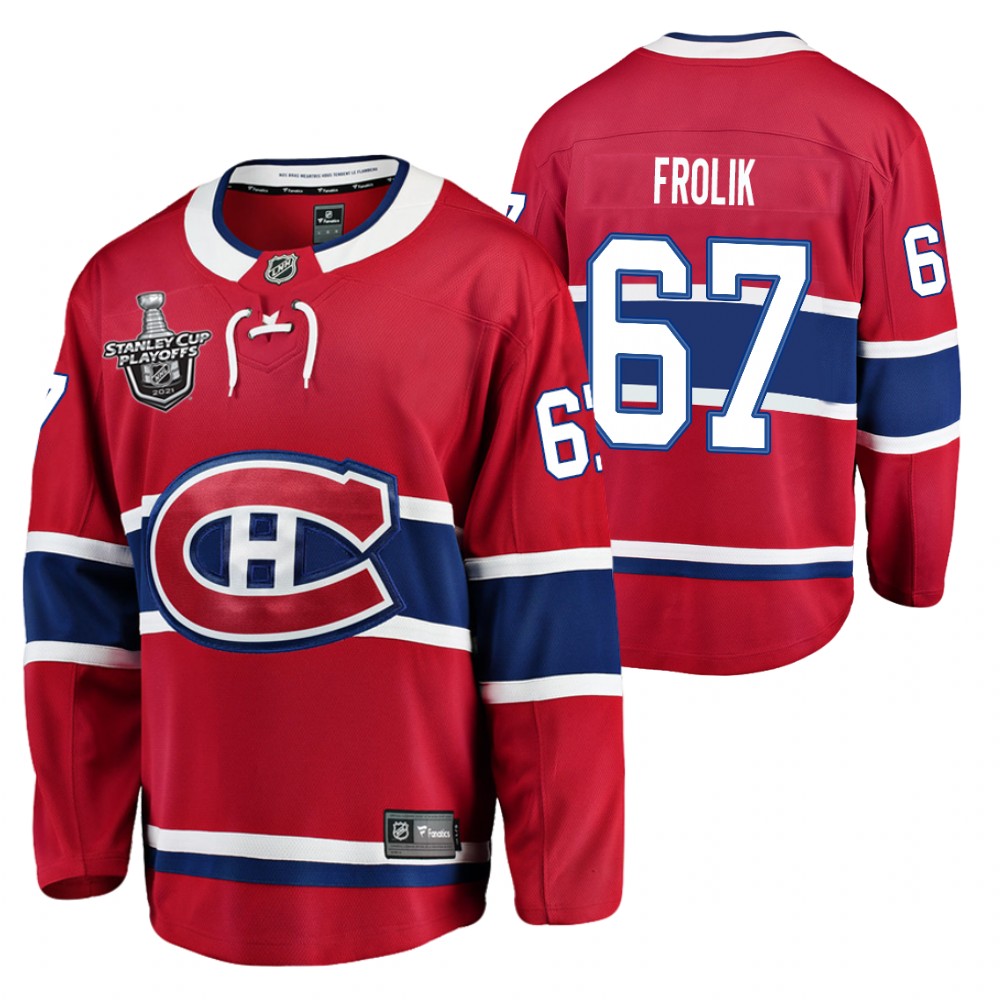 Michael Frolik Canadiens 2021 Stanley Cup Final Red Jersey