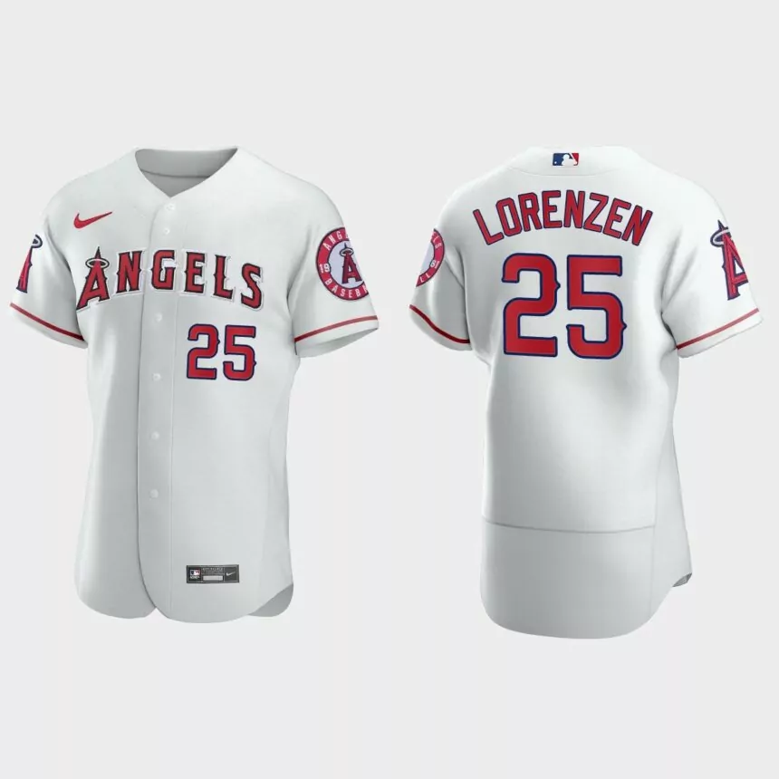 Michael Lorenzen Los Angeles Angels Authentic Home Jersey – White