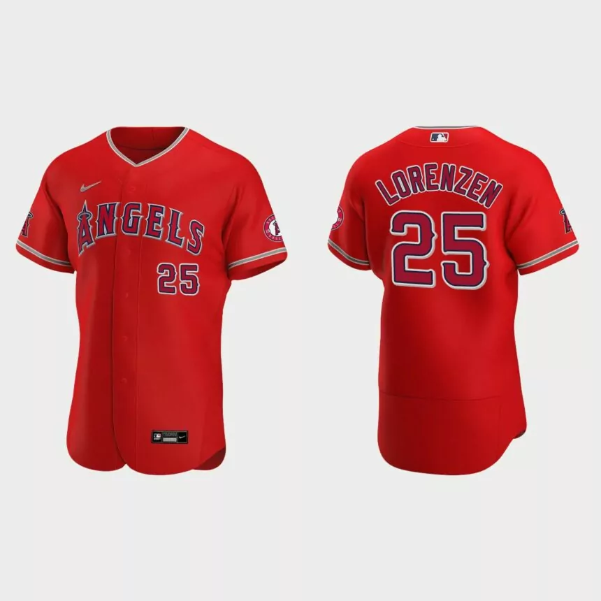 Michael Lorenzen Los Angeles Angels Authentic Jersey – Red