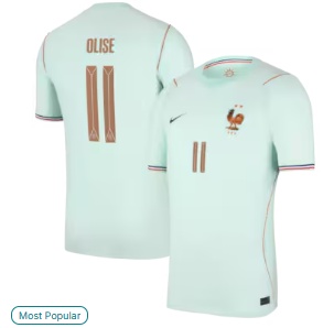 Michael Olise France National Team Nike 2026 Away Stadium Replica Jersey - Green