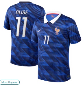 Michael Olise France National Team Nike 2026 Home Stadium Replica Jersey - Blue
